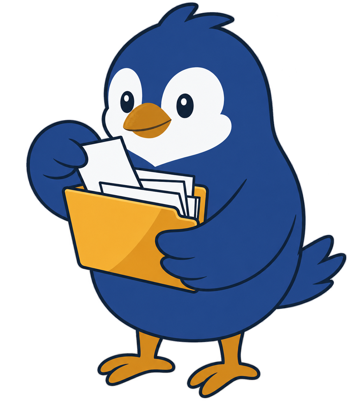 証憑を整理するトリマくん